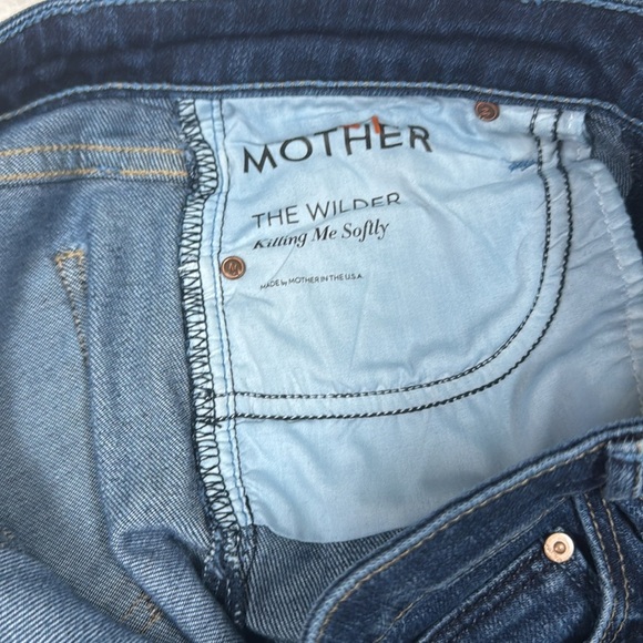 MOTHER THE WILDER DARK BLUE FLARE JEANS - Picture 11 of 13